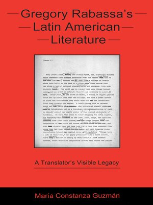 cover image of Gregory Rabassa's Latin American Literature